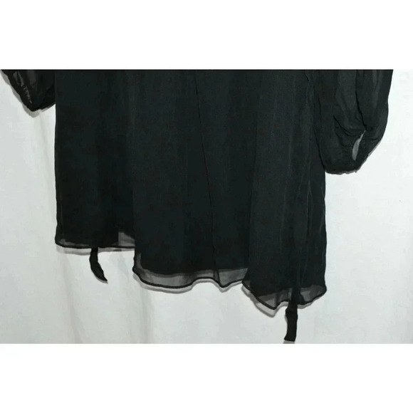 A Pea in the Pod 100% Silk Shear Black Tunic - Picture 4 of 6